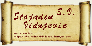 Stojadin Vidnjević vizit kartica